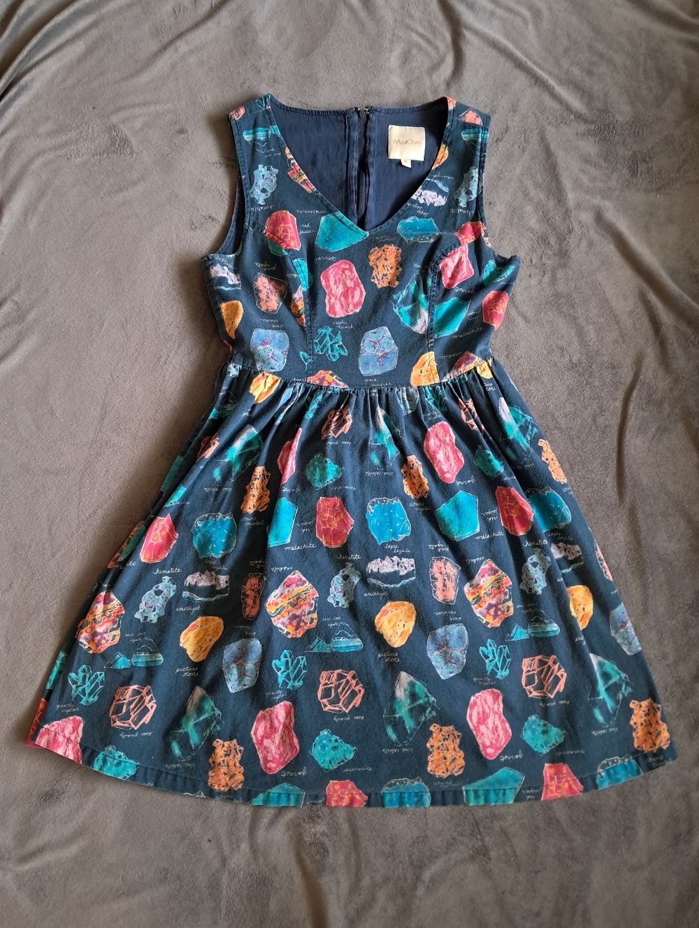 ModCloth Rocks and Crystals Print Sleeveless Dress
